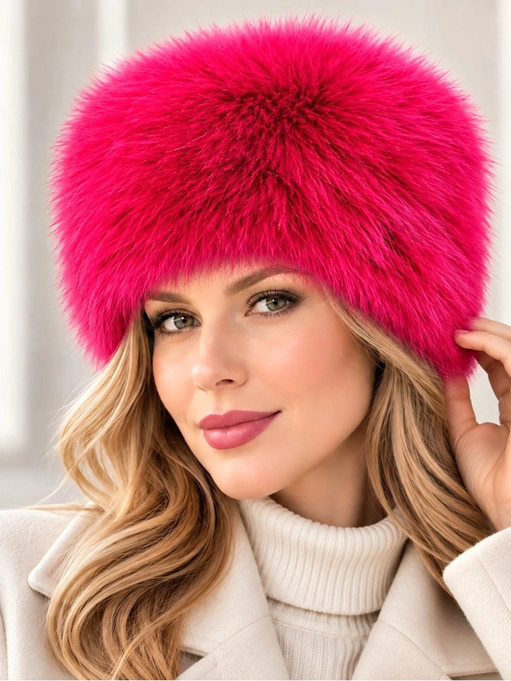 Faux Fur Hat in Pink NEW RELEASE! 1 IN STOCK